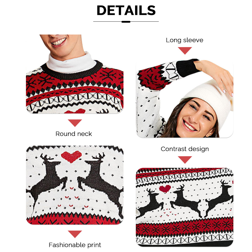Two-piece Suit Christmas Home Casual Couple Wearing 